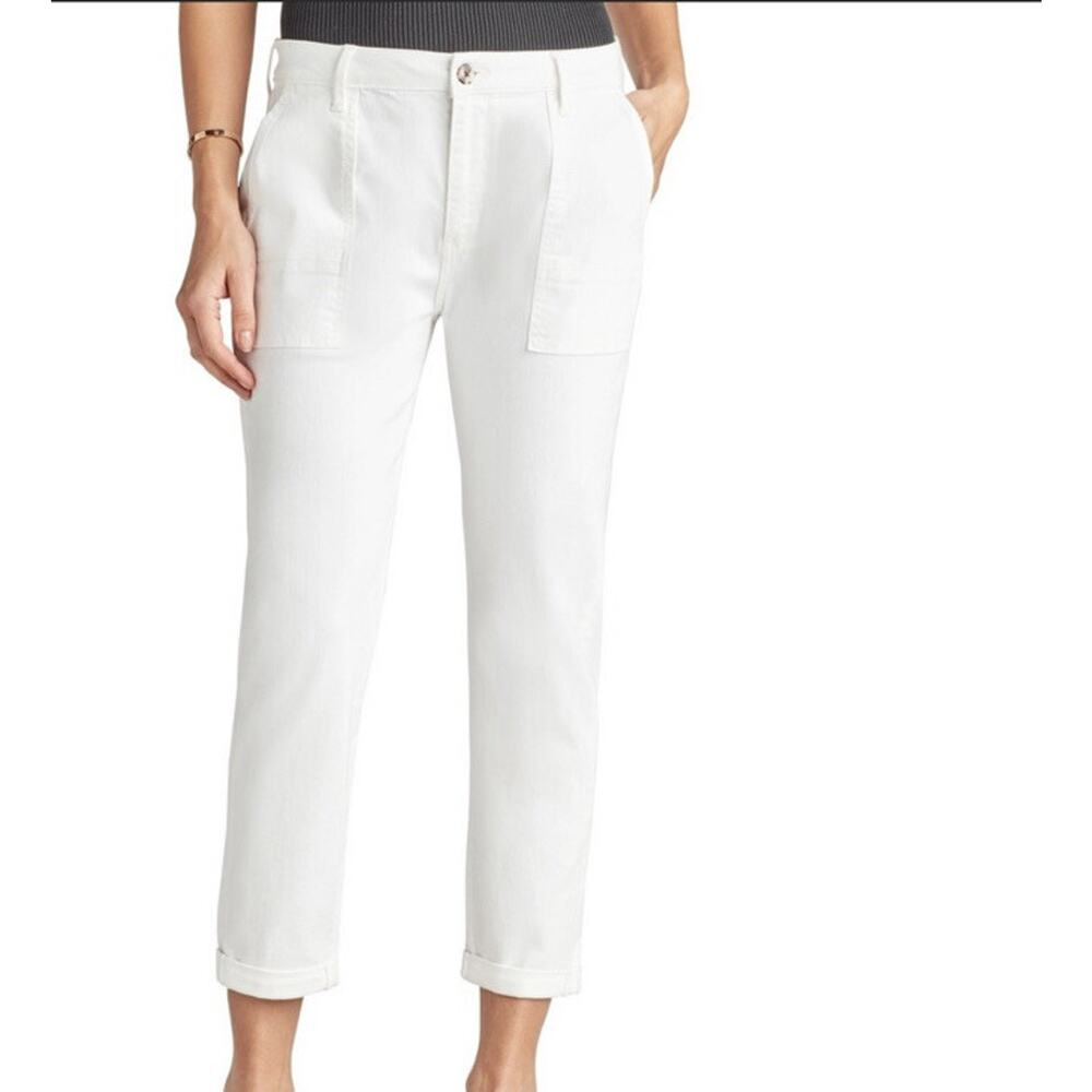 Sam Edelman The Cargo Utility Ankle Pants Sz. 14 /32 Optic White NWT